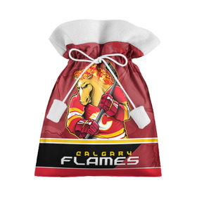 Подарочный 3D мешок с принтом Calgary Flames в Курске, 100% полиэстер | Размер: 29*39 см | Тематика изображения на принте: calgary flames | nhl | stanley cup | калгари флэймз | кубок стенли | кубок стэнли | нхл | флэймс | хоккей | хоккейный клуб