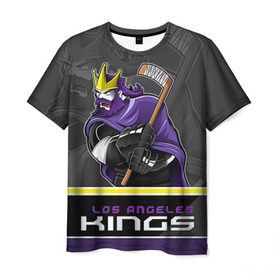 Мужская футболка 3D с принтом Los Angeles Kings в Курске, 100% полиэфир | прямой крой, круглый вырез горловины, длина до линии бедер | los angeles kings | nhl | stanley cup | кубок стенли | кубок стэнли | лос анджелес кингз | лос анжелес короли | нхл | хоккей | хоккейный клуб