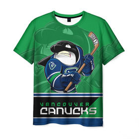 Мужская футболка 3D с принтом Vancouver Canucks в Курске, 100% полиэфир | прямой крой, круглый вырез горловины, длина до линии бедер | nhl | stanley cup | vancouver canucks | ванкувер | ванкувер кэнакс | кубок стенли | кубок стэнли | нхл | трямкин | хоккей | хоккейный клуб