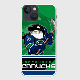 Чехол для iPhone 13 mini с принтом Vancouver Canucks в Курске,  |  | Тематика изображения на принте: nhl | stanley cup | vancouver canucks | ванкувер | ванкувер кэнакс | кубок стенли | кубок стэнли | нхл | трямкин | хоккей | хоккейный клуб