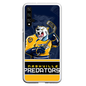 Чехол для Honor 20 с принтом Nashville Predators в Курске, Силикон | Область печати: задняя сторона чехла, без боковых панелей | nashville predators | nhl | stanley cup | кубок стенли | кубок стэнли | нхл | нэшвил | нэшвилл предаторз | хоккей | хоккейный клуб