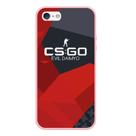 Чехол для iPhone 5/5S матовый с принтом cs:go - Evil Daimyo style (Злобный Дайме) в Курске, Силикон | Область печати: задняя сторона чехла, без боковых панелей | cs | csgo | daimyo | m4a4 | го.evil | дайме | злобный | кс