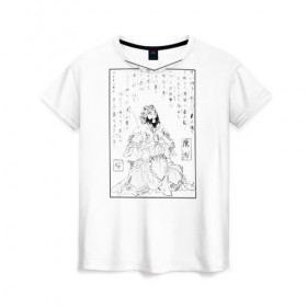 Женская футболка 3D с принтом Japanese Engraving в Курске, 100% полиэфир ( синтетическое хлопкоподобное полотно) | прямой крой, круглый вырез горловины, длина до линии бедер | 