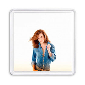 Магнит 55*55 с принтом Emma Watson в Курске, Пластик | Размер: 65*65 мм; Размер печати: 55*55 мм | знаменитости