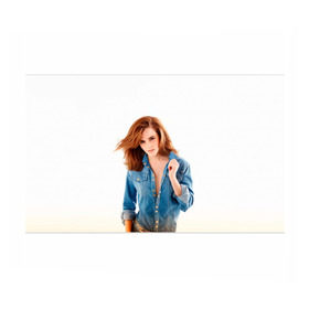 Бумага для упаковки 3D с принтом Emma Watson в Курске, пластик и полированная сталь | круглая форма, металлическое крепление в виде кольца | Тематика изображения на принте: знаменитости