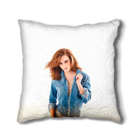Подушка 3D с принтом Emma Watson в Курске, наволочка – 100% полиэстер, наполнитель – холлофайбер (легкий наполнитель, не вызывает аллергию). | состоит из подушки и наволочки. Наволочка на молнии, легко снимается для стирки | знаменитости