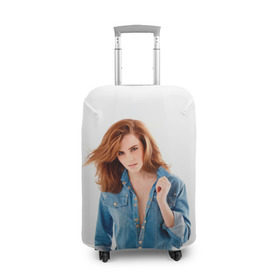 Чехол для чемодана 3D с принтом Emma Watson в Курске, 86% полиэфир, 14% спандекс | двустороннее нанесение принта, прорези для ручек и колес | знаменитости