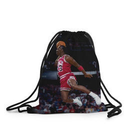 Рюкзак-мешок 3D с принтом Michael Jordan в Курске, 100% полиэстер | плотность ткани — 200 г/м2, размер — 35 х 45 см; лямки — толстые шнурки, застежка на шнуровке, без карманов и подкладки | michael jordan | баскетбол | майкл джордан | нба