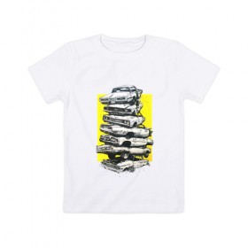 Детская футболка хлопок с принтом Дерби в Курске, 100% хлопок | круглый вырез горловины, полуприлегающий силуэт, длина до линии бедер | авто | автомобиль | железо | маслкар | машина | машины