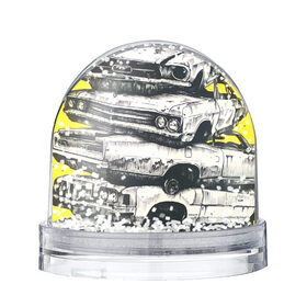 Снежный шар с принтом Дерби в Курске, Пластик | Изображение внутри шара печатается на глянцевой фотобумаге с двух сторон | авто | автомобиль | железо | маслкар | машина | машины