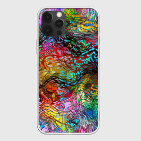 Чехол для iPhone 12 Pro Max с принтом Буйство красок в Курске, Силикон |  | Тематика изображения на принте: краски | линии | мозаика | орнамент | узор | цвет