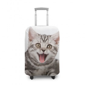 Чехол для чемодана 3D с принтом Милашка в Курске, 86% полиэфир, 14% спандекс | двустороннее нанесение принта, прорези для ручек и колес | кот | котенок | кошка
