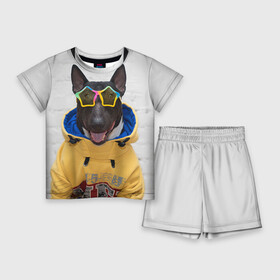 Детский костюм с шортами 3D с принтом Bulldogs friend 6 в Курске,  |  | bulldog blogger | tecuaniventura | блоггер | бульдог | бульдог блоггер | животные | карамелька | собаки