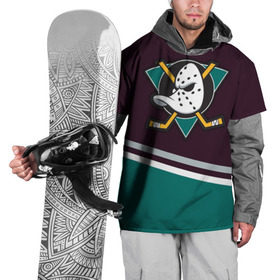 Накидка на куртку 3D с принтом Anaheim Ducks в Курске, 100% полиэстер |  | хоккей