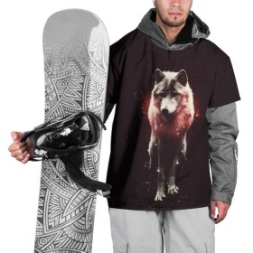 Накидка на куртку 3D с принтом Space WOLF в Курске, 100% полиэстер |  | звезды | зверь