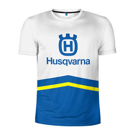 Мужская футболка 3D спортивная с принтом husqvarna в Курске, 100% полиэстер с улучшенными характеристиками | приталенный силуэт, круглая горловина, широкие плечи, сужается к линии бедра | husqvarna
