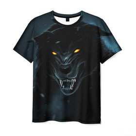 Мужская футболка 3D с принтом Angry в Курске, 100% полиэфир | прямой крой, круглый вырез горловины, длина до линии бедер | зверь | злой