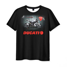 Мужская футболка 3D с принтом Ducati 4 в Курске, 100% полиэфир | прямой крой, круглый вырез горловины, длина до линии бедер | Тематика изображения на принте: ducati | moto | дукати | мото | мотоцикл | мотоциклы