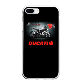Чехол для iPhone 7Plus/8 Plus матовый с принтом Ducati 4 в Курске, Силикон | Область печати: задняя сторона чехла, без боковых панелей | ducati | moto | дукати | мото | мотоцикл | мотоциклы