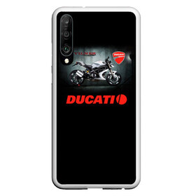 Чехол для Honor P30 с принтом Ducati 4 в Курске, Силикон | Область печати: задняя сторона чехла, без боковых панелей | ducati | moto | дукати | мото | мотоцикл | мотоциклы