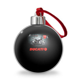 Ёлочный шар с принтом Ducati 4 в Курске, Пластик | Диаметр: 77 мм | ducati | moto | дукати | мото | мотоцикл | мотоциклы