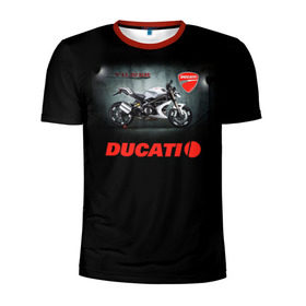 Мужская футболка 3D спортивная с принтом Ducati 4 в Курске, 100% полиэстер с улучшенными характеристиками | приталенный силуэт, круглая горловина, широкие плечи, сужается к линии бедра | Тематика изображения на принте: ducati | moto | дукати | мото | мотоцикл | мотоциклы