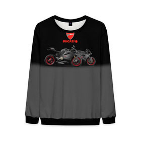 Мужской свитшот 3D с принтом Ducati 2 в Курске, 100% полиэстер с мягким внутренним слоем | круглый вырез горловины, мягкая резинка на манжетах и поясе, свободная посадка по фигуре | ducati | moto | дукати | мото | мотоцикл | мотоциклы