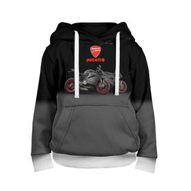 Детская толстовка 3D с принтом Ducati 2 в Курске, 100% полиэстер | двухслойный капюшон со шнурком для регулировки, мягкие манжеты на рукавах и по низу толстовки, спереди карман-кенгуру с мягким внутренним слоем | Тематика изображения на принте: ducati | moto | дукати | мото | мотоцикл | мотоциклы