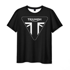 Мужская футболка 3D с принтом Triumph 4 в Курске, 100% полиэфир | прямой крой, круглый вырез горловины, длина до линии бедер | moto | triumph | мотоцикл | мотоциклы | триумф