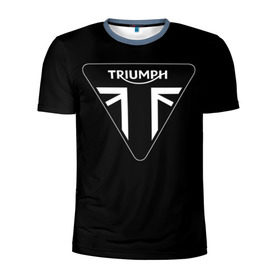 Мужская футболка 3D спортивная с принтом Triumph 4 в Курске, 100% полиэстер с улучшенными характеристиками | приталенный силуэт, круглая горловина, широкие плечи, сужается к линии бедра | moto | triumph | мотоцикл | мотоциклы | триумф