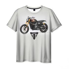 Мужская футболка 3D с принтом Triumph 3 в Курске, 100% полиэфир | прямой крой, круглый вырез горловины, длина до линии бедер | 