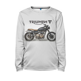 Детский лонгслив 3D с принтом Triumph 2 в Курске, 100% полиэстер | длинные рукава, круглый вырез горловины, полуприлегающий силуэт
 | moto | triumph | мотоцикл | мотоциклы | триумф