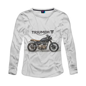 Женский лонгслив 3D с принтом Triumph 2 в Курске, 100% полиэстер | длинные рукава, круглый вырез горловины, полуприлегающий силуэт | moto | triumph | мотоцикл | мотоциклы | триумф