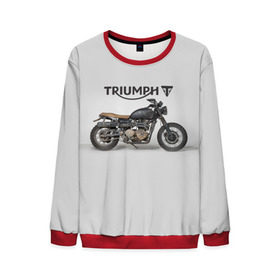 Мужской свитшот 3D с принтом Triumph 2 в Курске, 100% полиэстер с мягким внутренним слоем | круглый вырез горловины, мягкая резинка на манжетах и поясе, свободная посадка по фигуре | moto | triumph | мотоцикл | мотоциклы | триумф