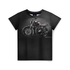 Детская футболка 3D с принтом Triumph 1 в Курске, 100% гипоаллергенный полиэфир | прямой крой, круглый вырез горловины, длина до линии бедер, чуть спущенное плечо, ткань немного тянется | moto | triumph | мотоцикл | мотоциклы | триумф