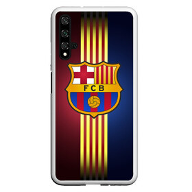 Чехол для Honor 20 с принтом Barcelona FC в Курске, Силикон | Область печати: задняя сторона чехла, без боковых панелей | Тематика изображения на принте: барса | барселона | испания | клуб | фк | футбол | футбольный