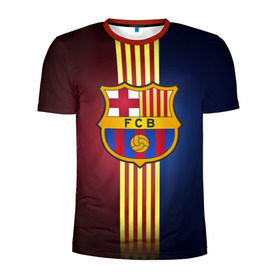 Мужская футболка 3D спортивная с принтом Barcelona FC в Курске, 100% полиэстер с улучшенными характеристиками | приталенный силуэт, круглая горловина, широкие плечи, сужается к линии бедра | барса | барселона | испания | клуб | фк | футбол | футбольный