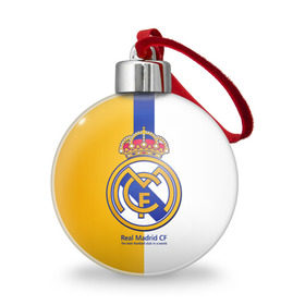 Ёлочный шар с принтом Real Madrid CF в Курске, Пластик | Диаметр: 77 мм | football | испания | клуб | мадрид | реал | фк | футбольный
