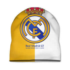 Шапка 3D с принтом Real Madrid CF в Курске, 100% полиэстер | универсальный размер, печать по всей поверхности изделия | football | испания | клуб | мадрид | реал | фк | футбольный