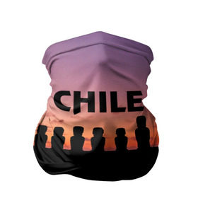 Бандана-труба 3D с принтом Чили в Курске, 100% полиэстер, ткань с особыми свойствами — Activecool | плотность 150‒180 г/м2; хорошо тянется, но сохраняет форму | изваяние | истукан | латинская америка | остров пасхи | турист | чили