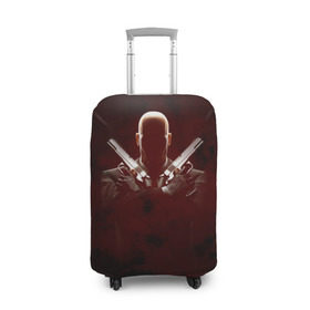 Чехол для чемодана 3D с принтом Hitman в Курске, 86% полиэфир, 14% спандекс | двустороннее нанесение принта, прорези для ручек и колес | agent | hitman | агент 47 | хитмэн