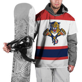 Накидка на куртку 3D с принтом Florida Panthers white в Курске, 100% полиэстер |  | florida panthers | hockey | nhl | нхл | хоккей
