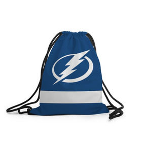 Рюкзак-мешок 3D с принтом Tampa Bay Lightning в Курске, 100% полиэстер | плотность ткани — 200 г/м2, размер — 35 х 45 см; лямки — толстые шнурки, застежка на шнуровке, без карманов и подкладки | hockey | nhl | tampa bay lightning | нхл | хоккей