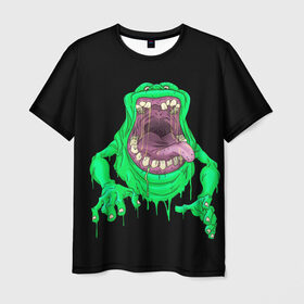 Мужская футболка 3D с принтом Лизун в Курске, 100% полиэфир | прямой крой, круглый вырез горловины, длина до линии бедер | ghostbusters | лизун | охотники за привидениями