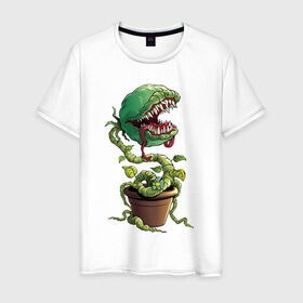 Мужская футболка хлопок с принтом Plants vs zombies в Курске, 100% хлопок | прямой крой, круглый вырез горловины, длина до линии бедер, слегка спущенное плечо. | Тематика изображения на принте: plants | zombies