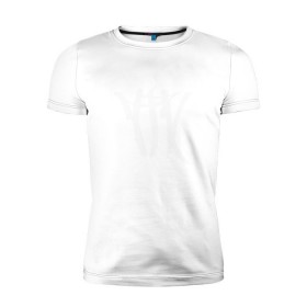 Мужская футболка премиум с принтом ТГК в Курске, 92% хлопок, 8% лайкра | приталенный силуэт, круглый вырез ворота, длина до линии бедра, короткий рукав | триагрутрика