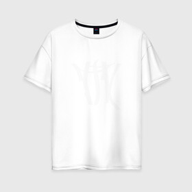 Женская футболка хлопок Oversize с принтом ТГК в Курске, 100% хлопок | свободный крой, круглый ворот, спущенный рукав, длина до линии бедер
 | триагрутрика