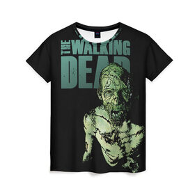 Женская футболка 3D с принтом Walking Dead в Курске, 100% полиэфир ( синтетическое хлопкоподобное полотно) | прямой крой, круглый вырез горловины, длина до линии бедер | ходячие мертвецы