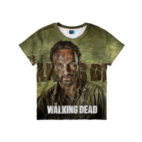 Детская футболка 3D с принтом Walking Dead в Курске, 100% гипоаллергенный полиэфир | прямой крой, круглый вырез горловины, длина до линии бедер, чуть спущенное плечо, ткань немного тянется | 