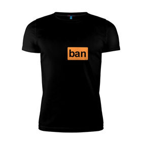 Мужская футболка премиум с принтом Unban Pornhub в Курске, 92% хлопок, 8% лайкра | приталенный силуэт, круглый вырез ворота, длина до линии бедра, короткий рукав | 
